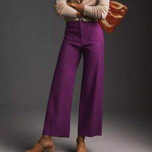 Anthropologie Maeve The Colette Cropped Wide-Leg Pants